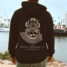 Load image into Gallery viewer, men's diver helmet hoody, the good captain co hoody