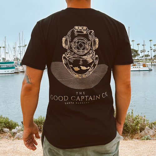 men's diver helmet shirt, the good captain co
